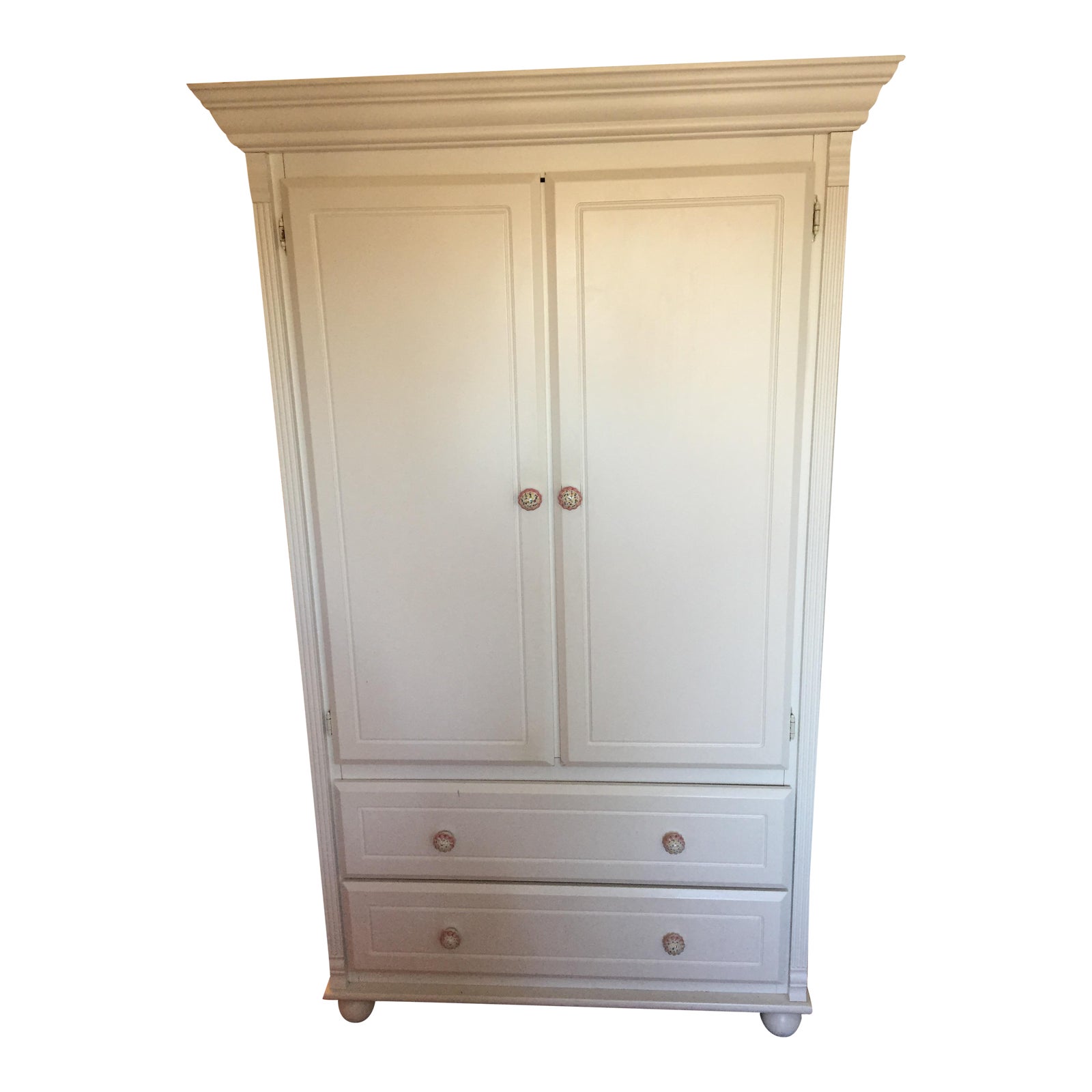 White Solid Wood Bellini Armoire Chairish