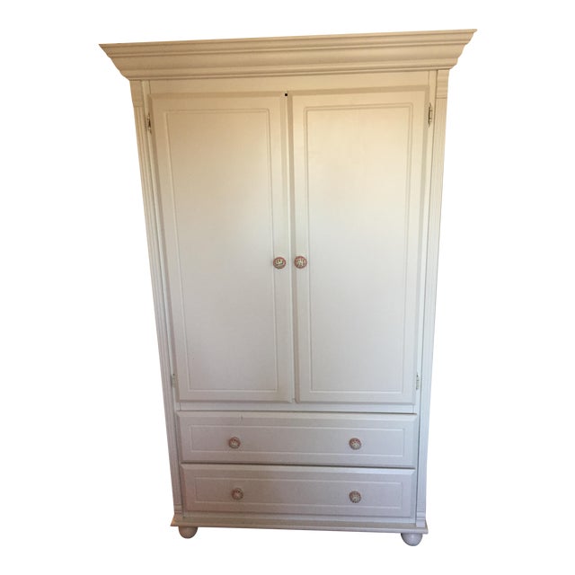 White Solid Wood Bellini Armoire Chairish