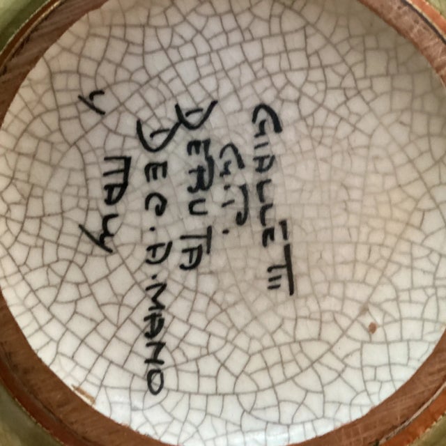 Ceramic Early 20th Century Antique Deruta Italy Pottery Ashtray Hand Painted Artist Signed For Sale - Image 7 of 13