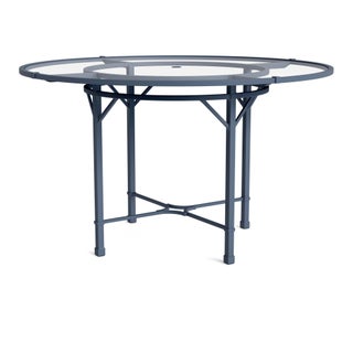 Brown Jordan Venetian 48" Round Dining Table in Sapphire For Sale