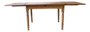 Walnut Farm Table with Extensions, 1950s