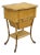 Antique English Victorian Bamboo Rattan Sewing Box Work Stand Side Table For Sale