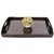 Boho Chic Artifacts Rattan Rectangular Tray with Glass Insert in Tudor Black - 21" For Sale - Image 3 of 4