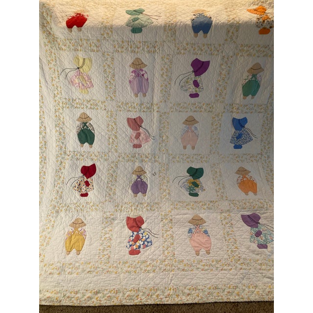 American 1920 American Quilt Cotton. Adorable Colors and Design. A Great Piece of Americana and American History. For Sale - Image 3 of 12