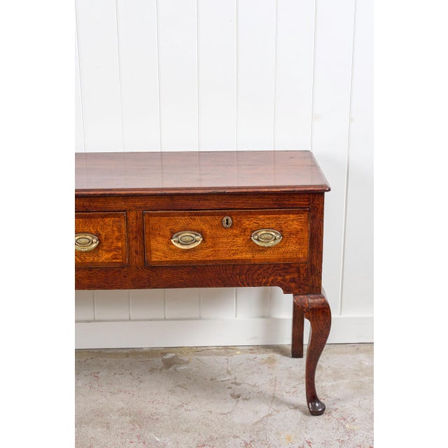 Wood 18th Century Tiger Oak Dresser Base / Console (C. 1790) For Sale - Image 7 of 10