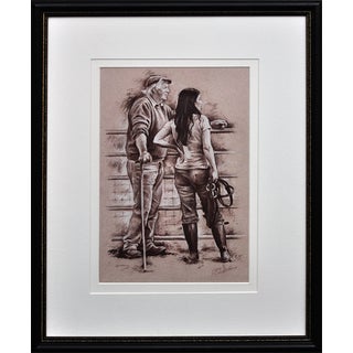 Elin Sian Blake, Stable Friends, 21st Century, Pastel For Sale