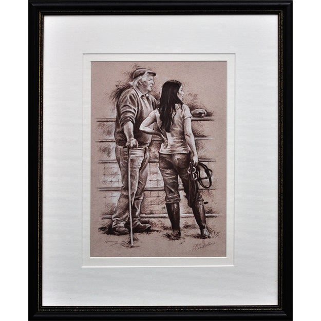 Elin Sian Blake, Stable Friends, 21st Century, Pastel For Sale