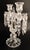 Transparent Baccarat France Crystal Bambous Tors 2-Light Candelabra Lustre, Signed For Sale - Image 8 of 11
