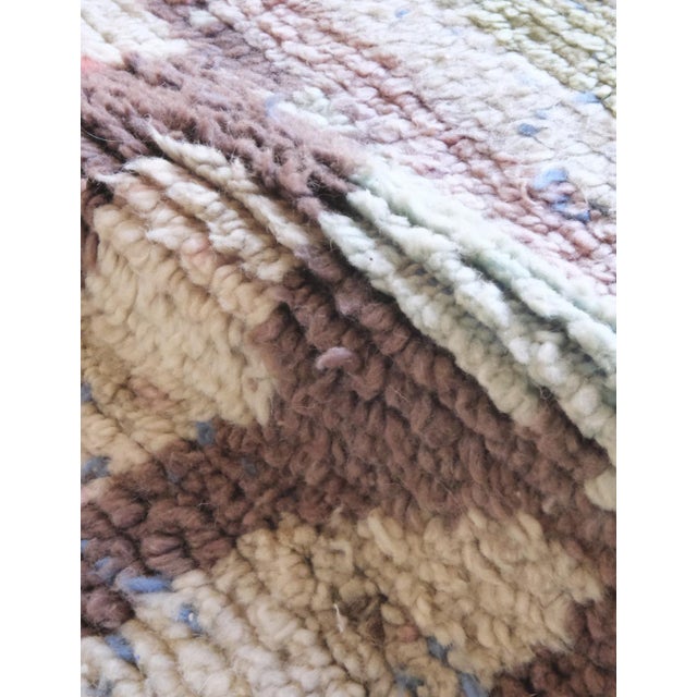 Blue Moroccan Abstract Wool Rug - 7.9 X 6 Ft For Sale - Image 8 of 8