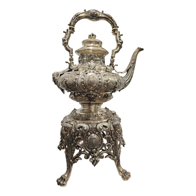 Spanish Royal Silver Tea and Coffee Set by Yanes, 1970, Set of 3 For Sale