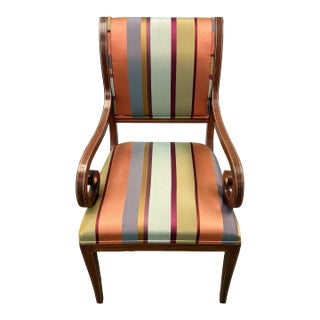 1990s Upholstered Accent Armchair / Side Chair For Sale