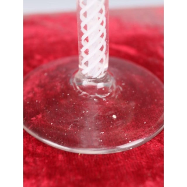 18th Century Georgian Opaque Twist Wine Glass with Double-Series Stem, 1770 For Sale - Image 10 of 11
