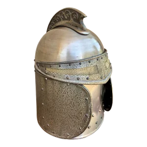 English Country Pewter Knight's Helmet Ice Bucket
