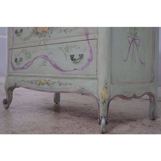 The Devon Shop Hand Painted Country French 3 Drawer Chest For Sale - Image 12 of 18