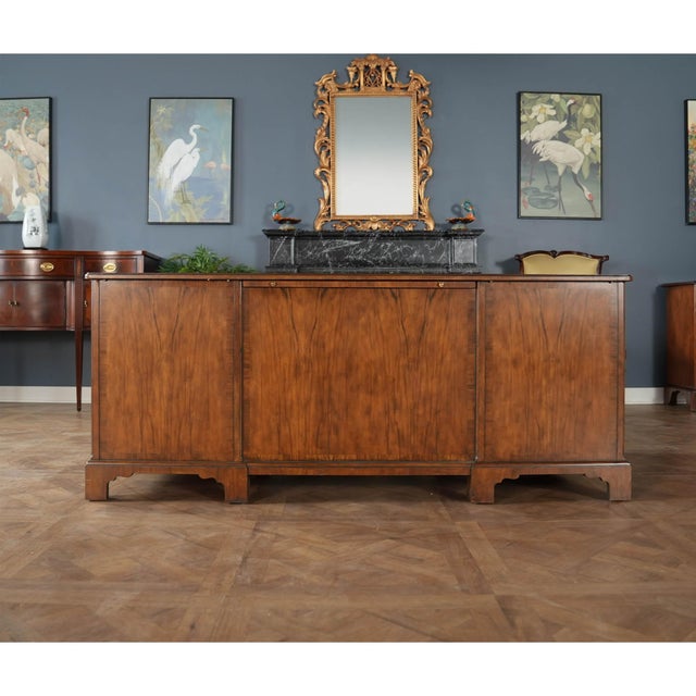 Vintage Baker Walnut Executive Desk For Sale - Image 16 of 17