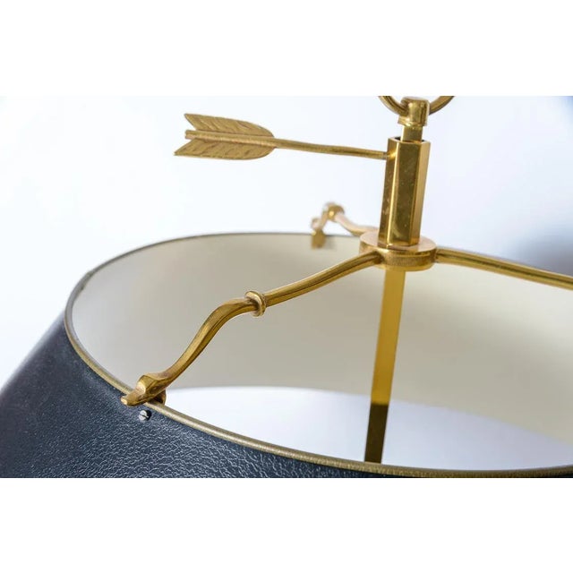 French Large Bouillotte Lamp With Black Tole Shade, 1940s For Sale - Image 12 of 13