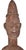 A seated female figure highly-stylized facial features, lifting her breasts. Among the Yoruba lifting breasts is a gesture...