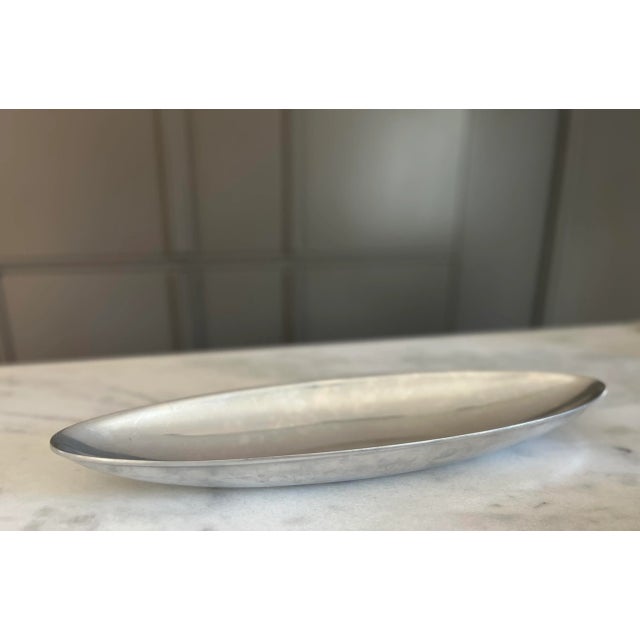 Vintage Dansk Aluminum Oval Bowl For Sale - Image 9 of 9