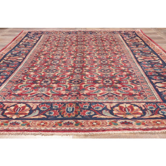 Red Vintage Persian Mahal Rug - 06'06 X 09'09 For Sale - Image 8 of 9