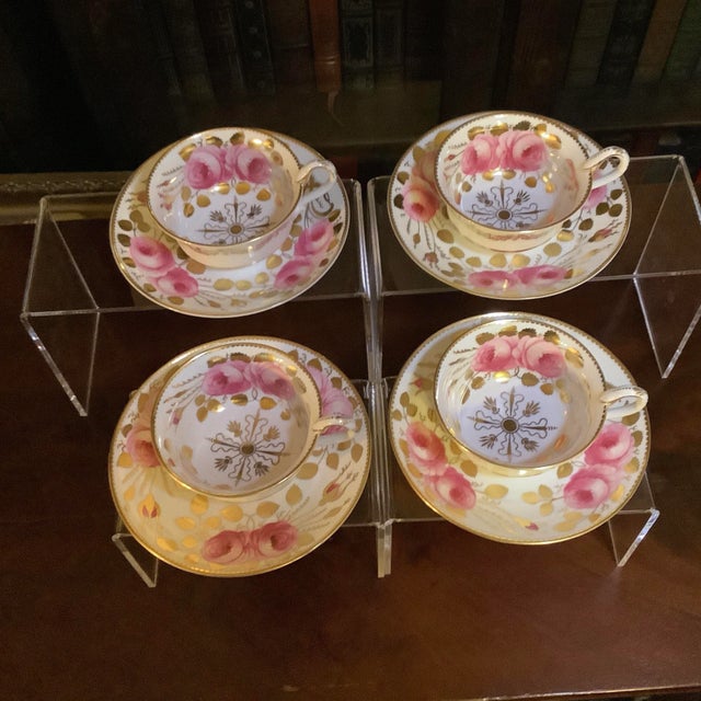 Exquisite Copelands Spode (England) Antique tea cup and matching saucer. Set of four This is truly the crème de la crème...