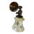 Signed Quizel Hearts and Vines Pattern Shade on Old Brass Holder, Circa 1910 For Sale