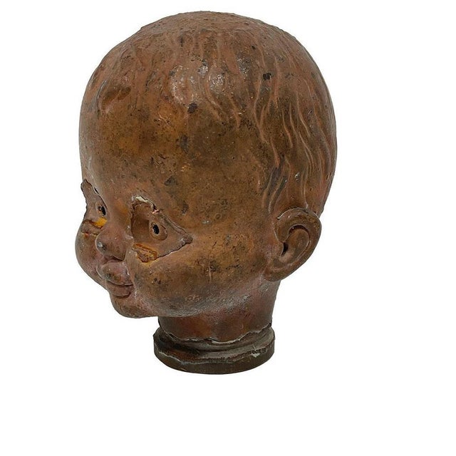 Metal Mid-20th Century Doll Head Mold For Sale - Image 7 of 8