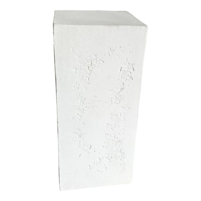 Postmodern White Plaster Pedestal For Sale