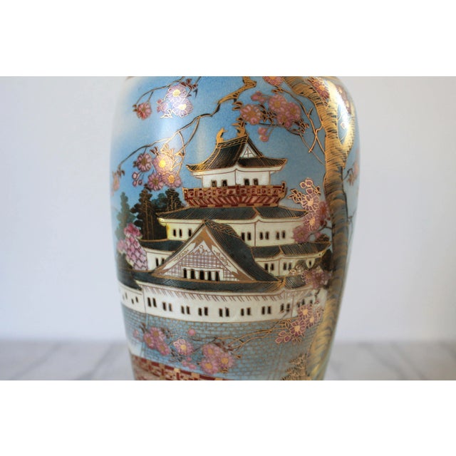 Mid 20th Century Vintage Signed Japanese Satsuma Vase For Sale - Image 5 of 10