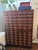 1950s Vintage Library Card Catalog Cabinet- Large Solid Wood Apothecary Style For Sale - Image 5 of 10