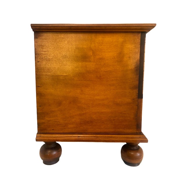 Burnt Orange New England-Style Inlaid Maple Sewing Box, by Eldred Wheeler For Sale - Image 8 of 9