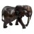 Mid-20th Century Hand-Carved Solid Ebony African Elephant Sculpture For Sale