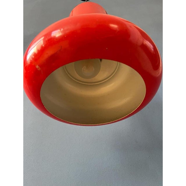 Black Vintage Space Age Red Cone Pendant Lamp For Sale - Image 8 of 11