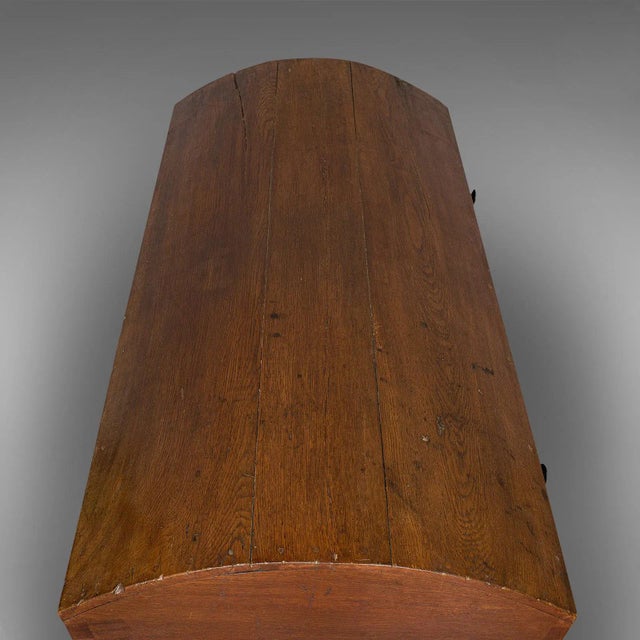 C. 1800 Large Georgian Antique Oak Chest For Sale - Image 11 of 13