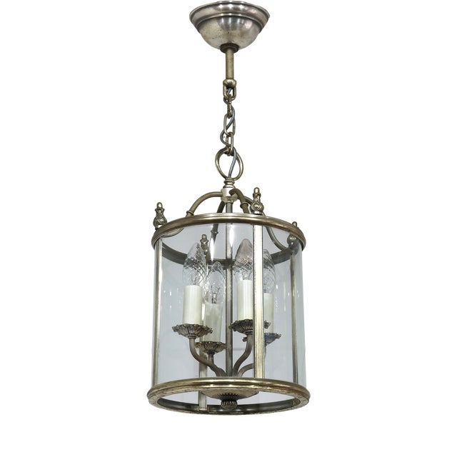 Italian Empire Style Lantern Pendant attributed to Gaetano Sciolari, 1960s For Sale