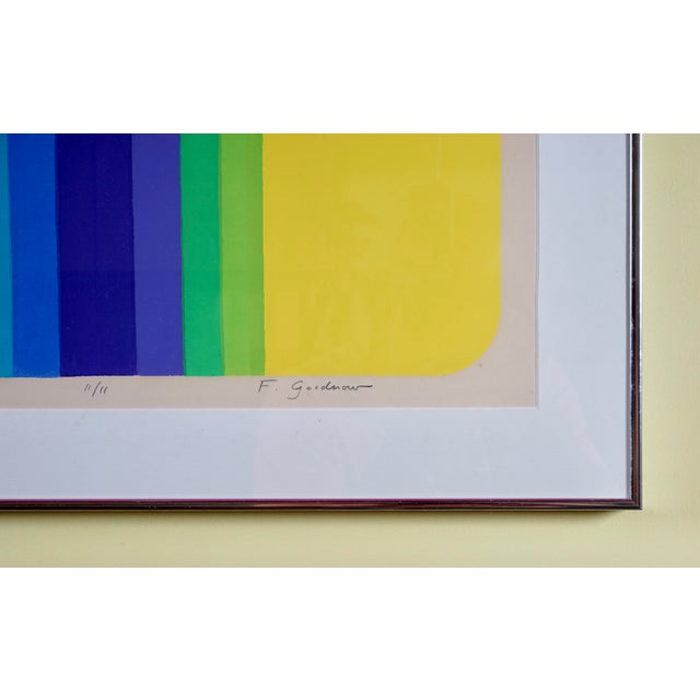 Abstract Modern Minimalist Geometric Painting"Pillar of Light" by F. Goodman Signed and Number 11/11 For Sale - Image 3 of 10