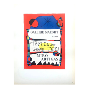Miro Lithograph 53 Terre De Grand Feu, Art in Posters 1959