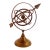 1970s Handmade Brass Armillary Sphere With Sundial Arrow For Sale