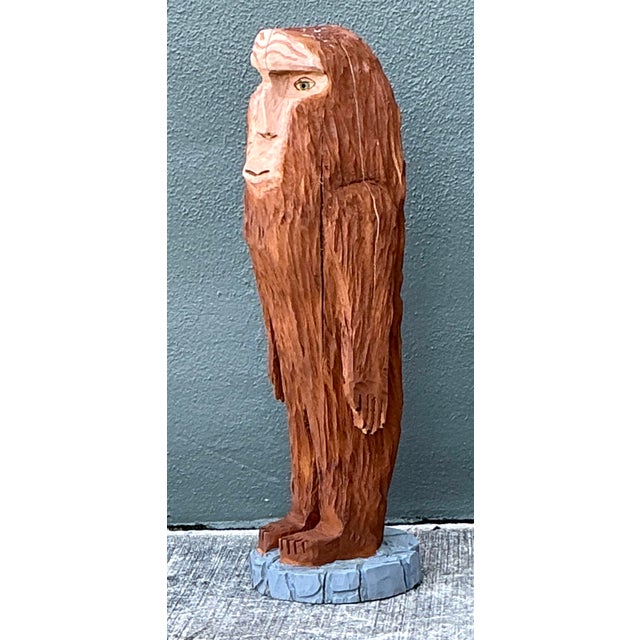 Vintage Hand Carved Figure For Sale - Image 9 of 12