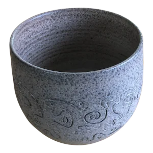 Vintage Edwin and Mary Scheier Studio Ceramic Bowl With Abstract Line Motifs