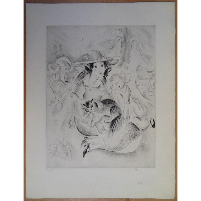Emilia "Mily" Possoz (1888-1967) Young Girls Original etching Signed in pencil Limited edition of 60 copies (the number...