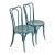 Jacob & Josef Kohn Antique Austrian Teal Lacquered Bentwood Bistro Chairs or Dining Chairs, Pair For Sale