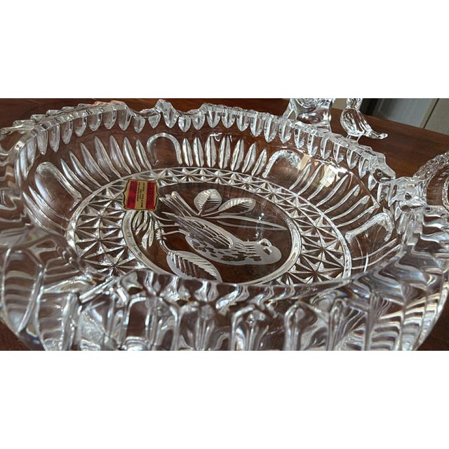Hollywood Regency 1980s Vintage Byrdes Lead Crystal Ashtray West Germany For Sale - Image 3 of 10