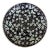 Vintage Gold Imari White Lotus Blossom on a Black Background Decorative Wall Plate For Sale