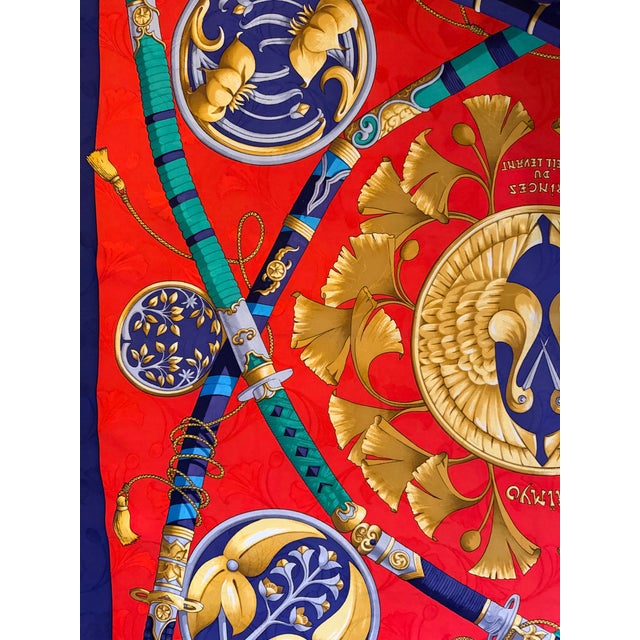 Hermès Daïmyo Silk Scarf 1998 Designed by Françoise Faconnet For Sale - Image 11 of 12