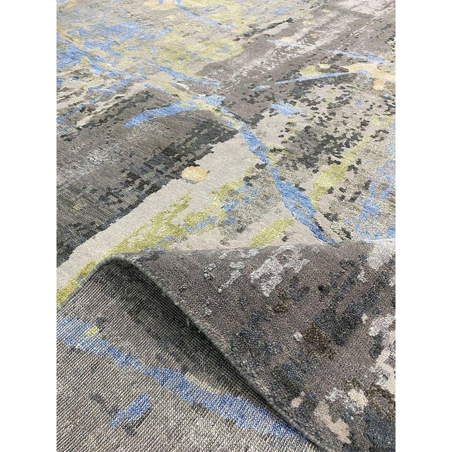 Handwoven Modern Abstract Area Rug 9x12 For Sale - Image 4 of 12