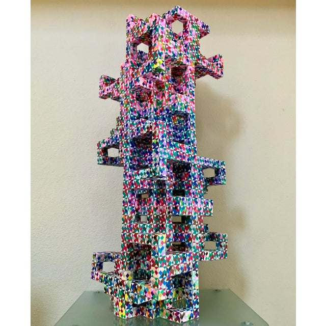 Hexahedron Reflection 85,000 Fold Origmi Sculpture For Sale In Reno/Lake Tahoe - Image 6 of 10