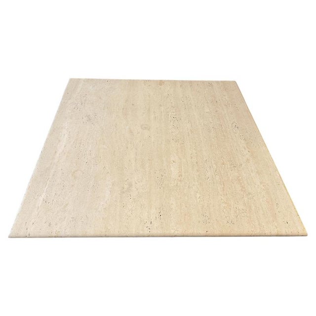 Vintage Italian Travertine Square Coffee Tables, 1970s, Set of 2 For Sale - Image 4 of 10
