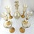 Contemporary Late 20th Century Bombay Glass Decanter Set 6 Glasses Gold Frosted Stems Made in Poland For Sale - Image 3 of 13