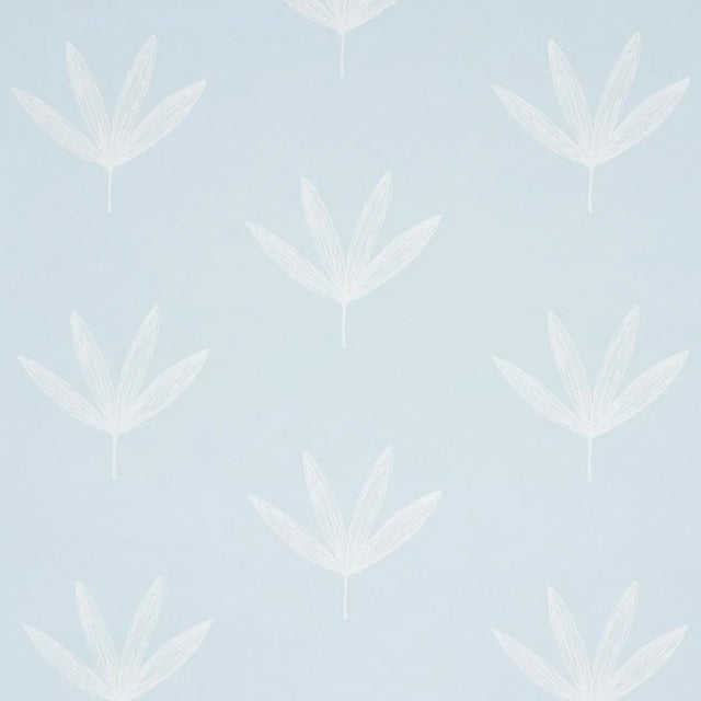 Sample - Schumacher Rue Wallpaper in Sky For Sale
