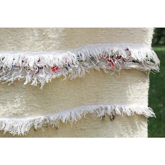 1960s Vintage Authentic Moroccan Wedding Blanket Throw With Sequins For Sale - Image 9 of 13